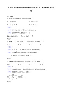2022-2023学年湖南省郴州市第一中学北校区高二上学期期末数学试题（解析版）