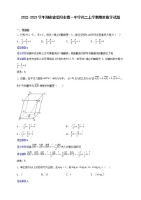 2022-2023学年湖南省岳阳市第一中学高二上学期期末数学试题（解析版）