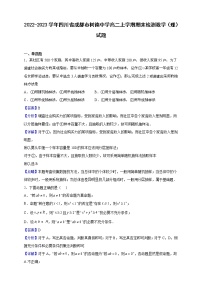 2022-2023学年四川省成都市树德中学高二上学期期末检测数学（理）试题（解析版）