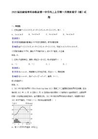 2023届安徽省阜阳市临泉第一中学高三上学期1月期末数学（理）试题（解析版）