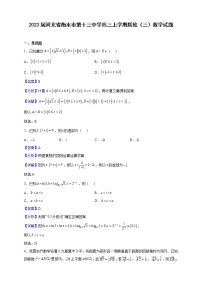 2023届河北省衡水市第十三中学高三上学期质检（三）数学试题（解析版）
