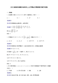 2023届湖北省部分市州高三上学期元月期末联考数学试题（解析版）