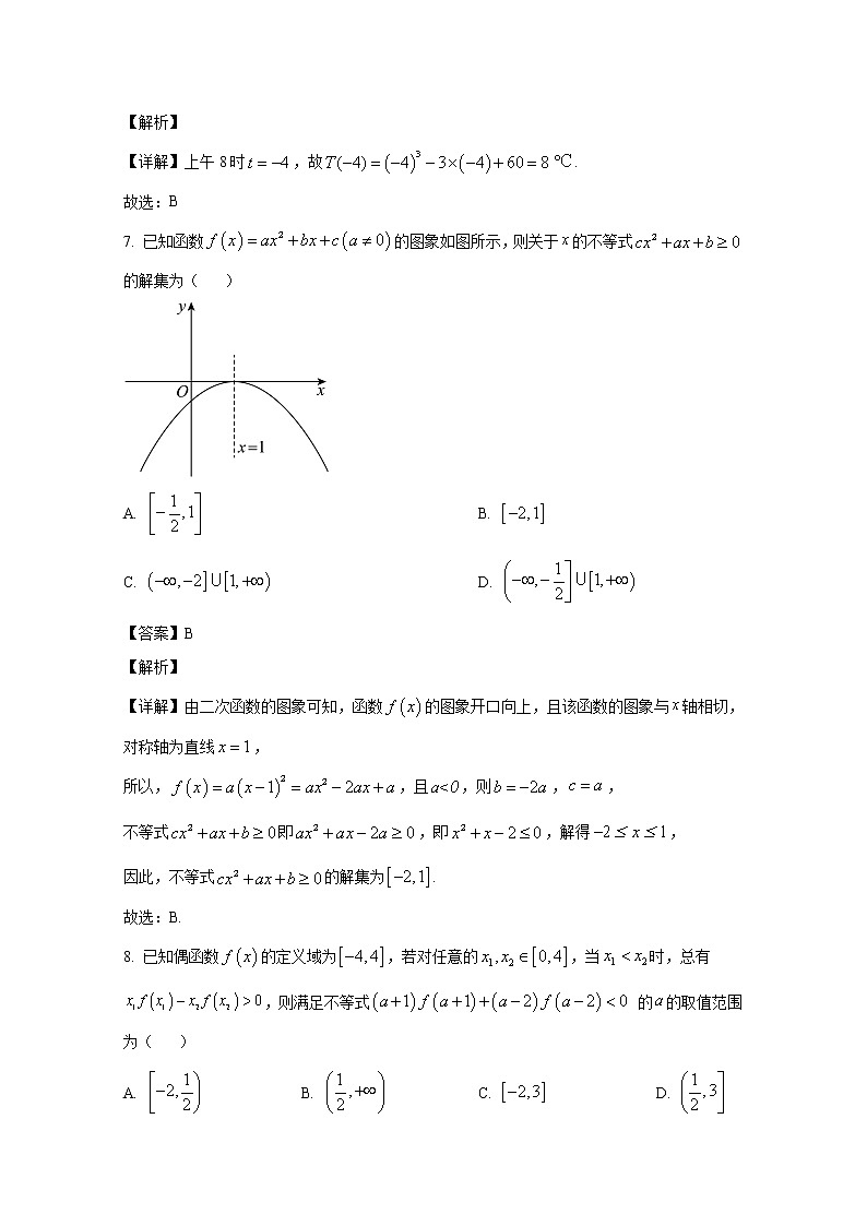 四川省冕宁中学2022-2023学年高一数学上学期12月月考试卷（Word版附解析）第3页