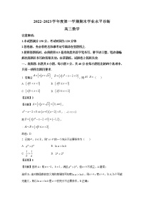 山东省烟台市2023届高三数学上学期期末学业水平诊断试卷（Word版附解析）