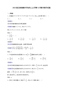 2023届云南省部分学校高三上学期12月联考数学试题（解析版）