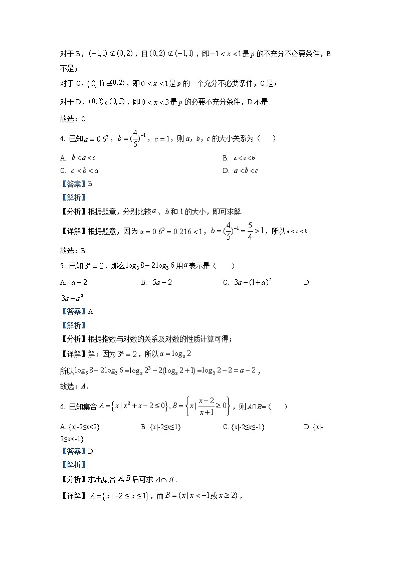 2022-2023学年江苏省扬州大学附属中学东部分校高一上学期期中数学试题（解析版）第2页