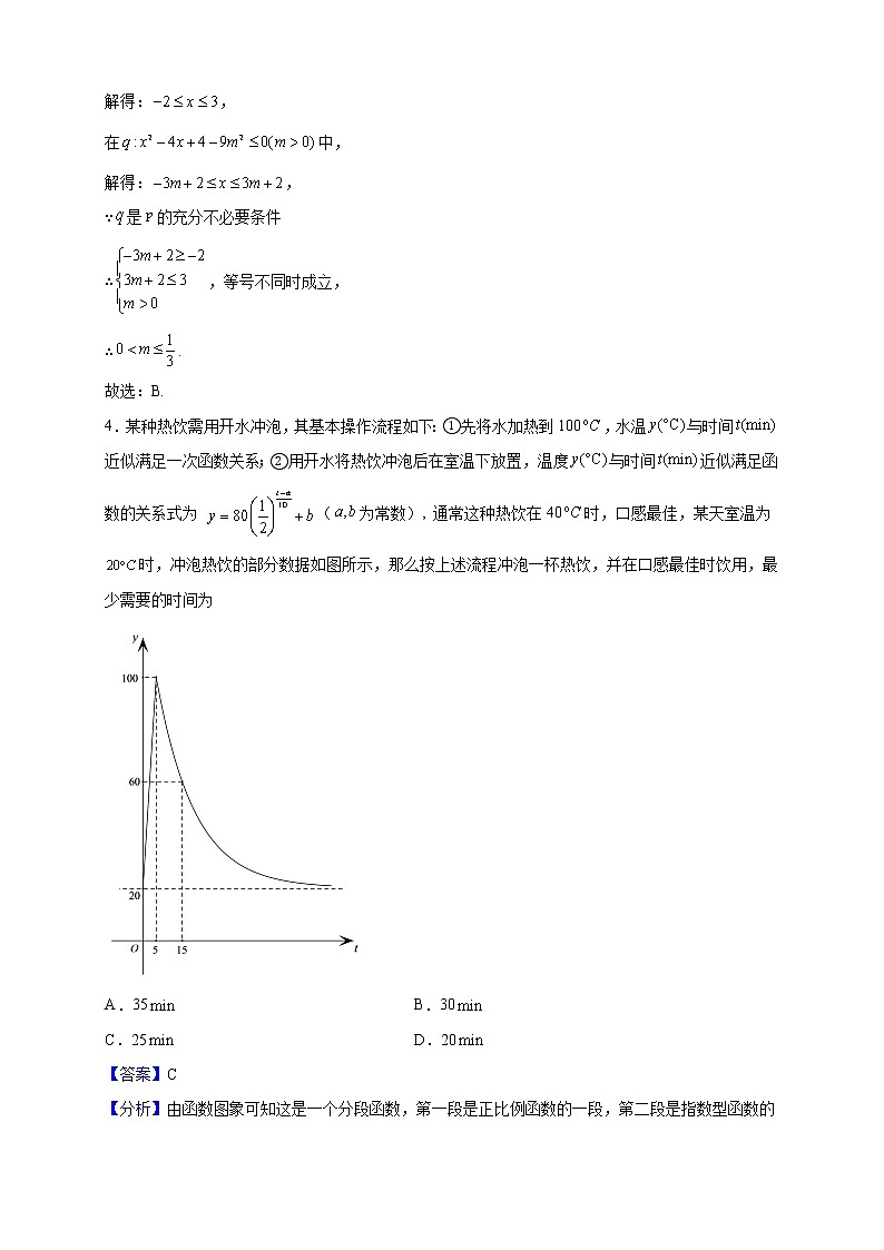 2022-2023学年辽宁省大连市大连育明高级中学高一上学期期中数学试题（解析版）02