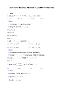 2022-2023学年辽宁省辽西联合校高一上学期期中考试数学试题（解析版）