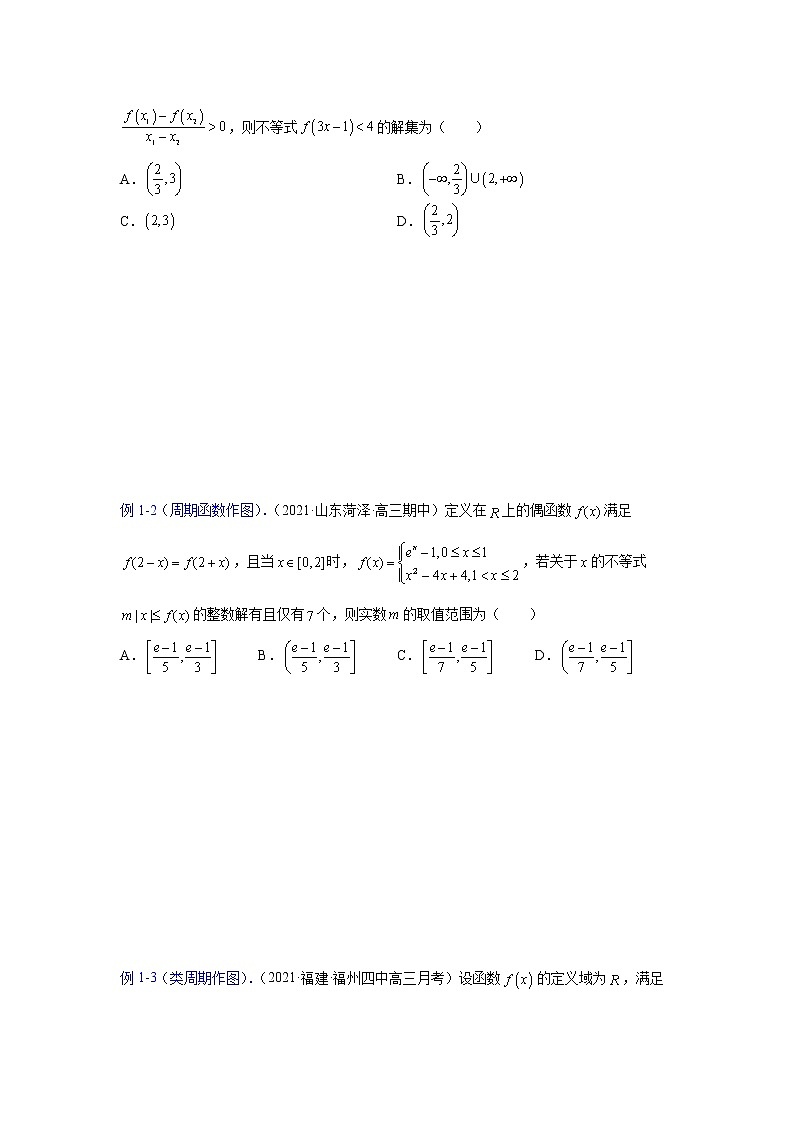 专题03函数背景下的不等式【一题一专题 技巧全突破】2022高三二轮  热点题型 专项突破（原卷版）第2页