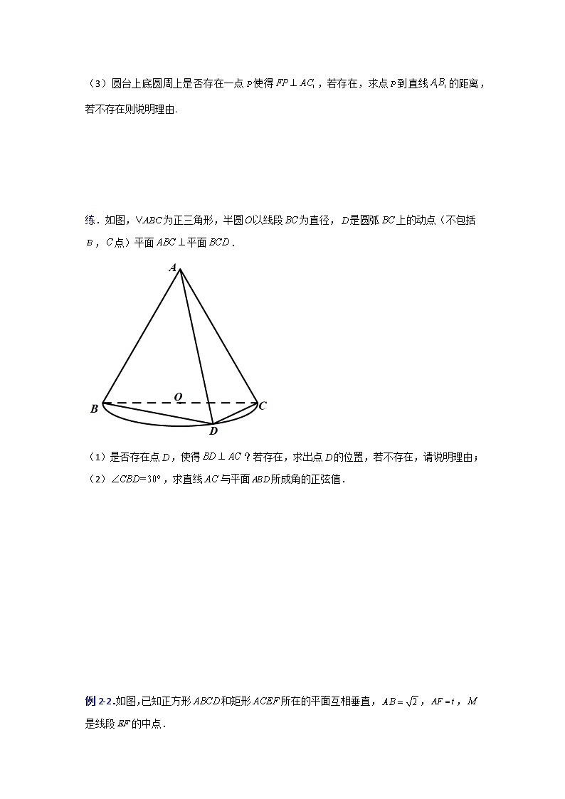 专题20 立体几何中的探索性问题【一题一专题 技巧全突破】2022高三二轮热点题型专项突破（原卷版）第3页
