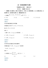 2022-2023学年吉林省长春市农安县实验中学高一上学期期末数学试题（解析版）