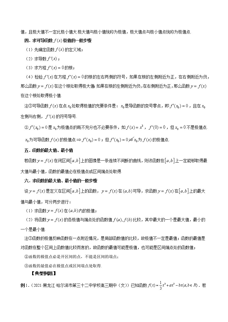 第10讲 导数之单调性、最值、极值-2023年新高考艺术生突破数学90分讲义02