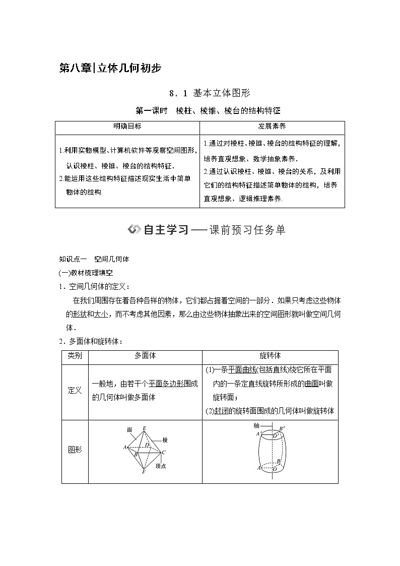 第八章 立体几何初步第1页