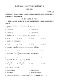 2023北京通州区高三上学期期末摸底考试数学试题含答案