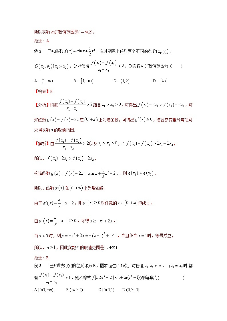 专题01+单调性的几个等价命题-2023年高考数学优拔尖核心压轴题（选择、填空题）02