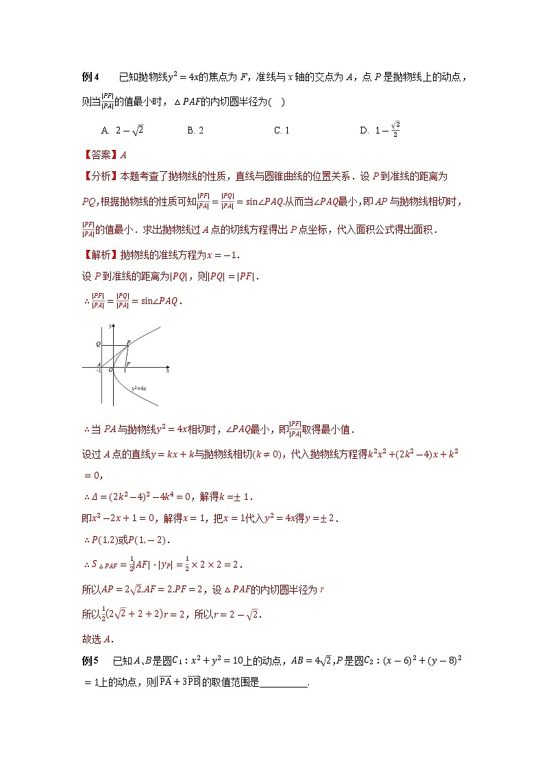 专题50+圆锥曲线的最值-2023年高考数学优拔尖核心压轴题（选择、填空题）第3页