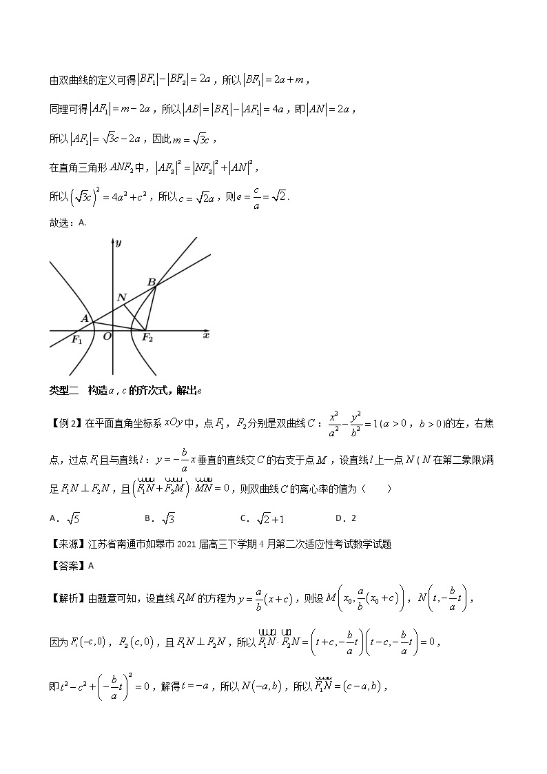 高考数学三轮冲刺压轴小题17 求解曲线的离心率的值或范围问题 (2份打包，解析版+原卷版)03