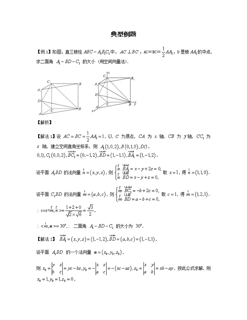 2022-2023学年高考数学二轮复习立体几何妙招 6 法向量求法秒杀技能-  Word版含解析第2页