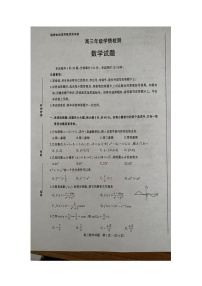 2023济南高三下学期学情检测（一模）数学图片版无答案