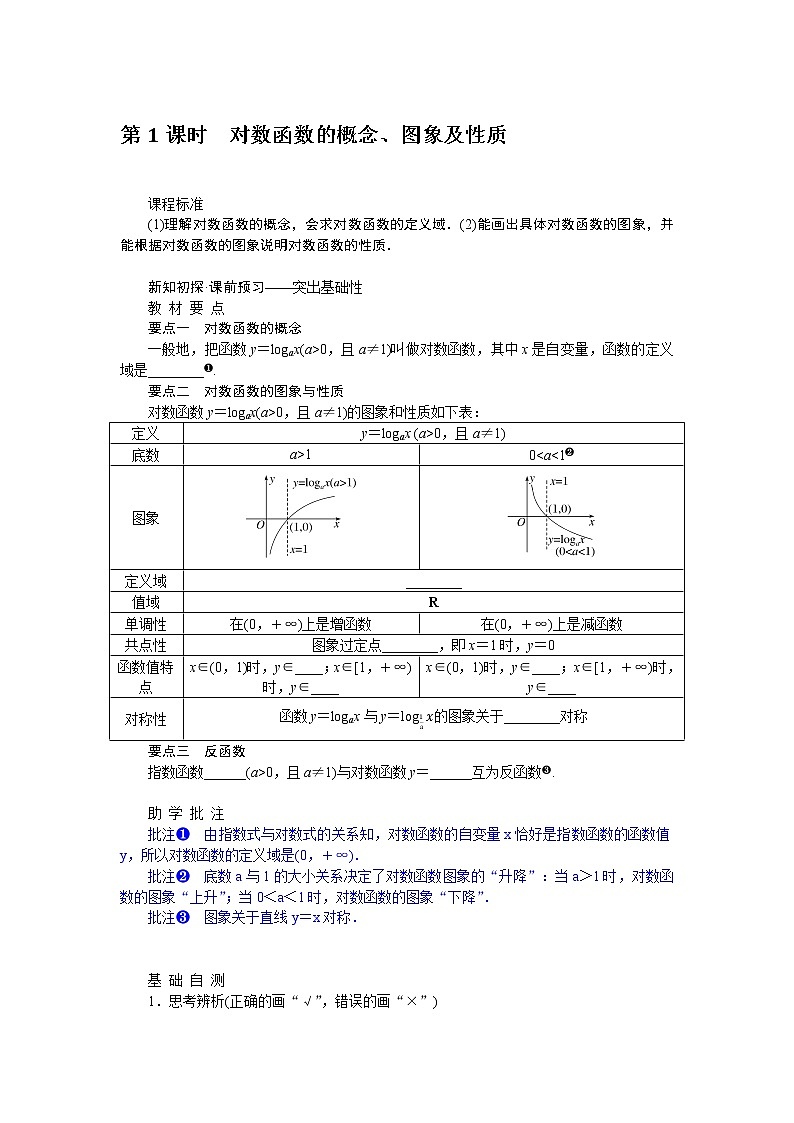 4.4.1-2.1对数函数的概念、图象及性质 试卷01