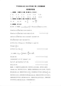 2023届河南省平许济洛四市高三第二次质量检测 理科数学试题及答案