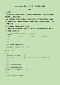 2022-2023学年广东省华南师范大学附属中学高一上学期期中数学试题（解析版）