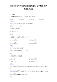 2022-2023学年河南省洛阳市强基联盟高一上学期第一次大联考数学试题（解析版）