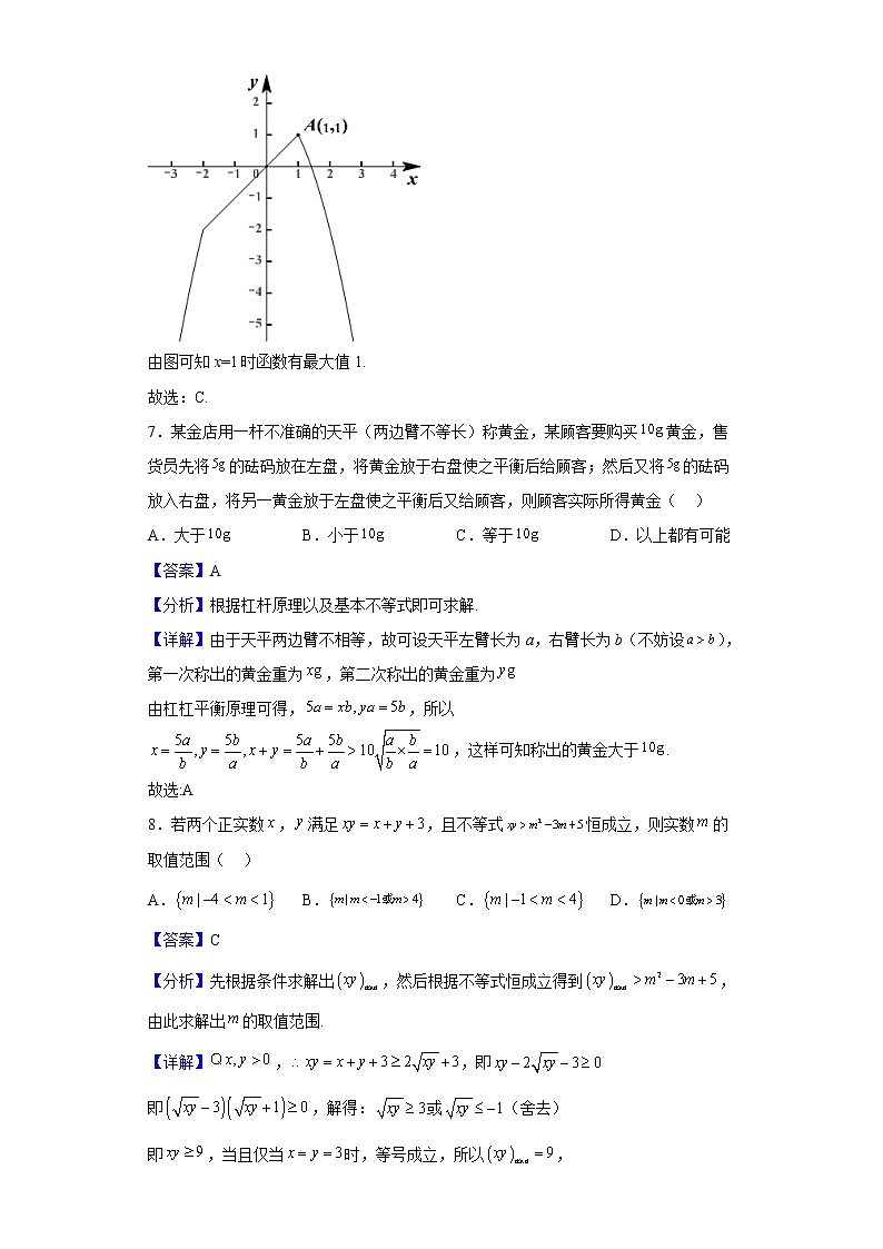 2022-2023学年黑龙江省鹤岗市第一中学高一上学期10月月考数学试题（解析版）03