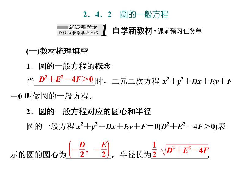 2.4.2　圆的一般方程课件PPT01