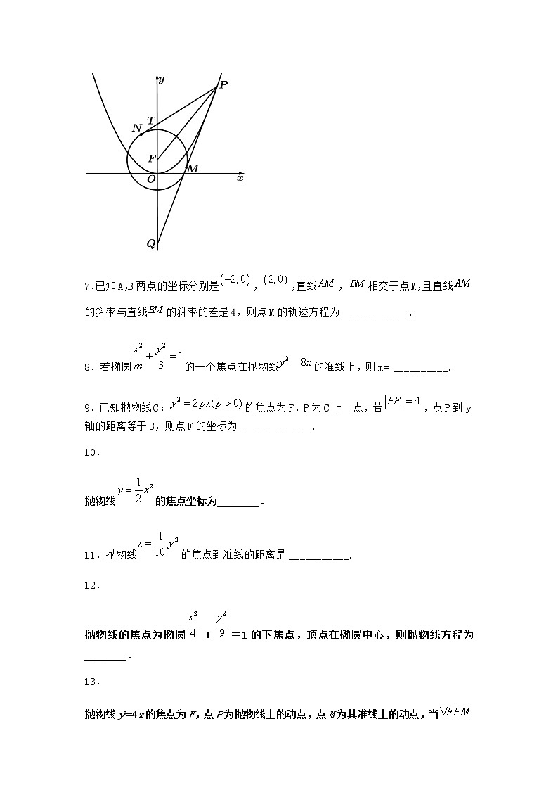 人教B版高中数学选择性必修第一册2-7-1抛物线的标准方程随堂作业含答案02