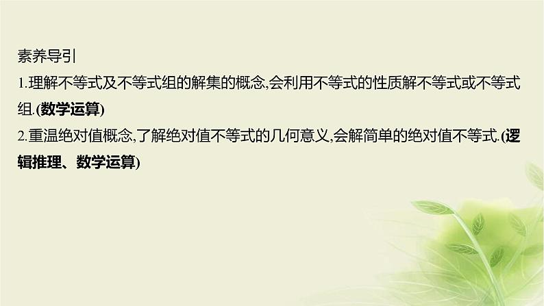 人教B版高中数学必修第一册2-2-2不等式的解集课件第2页