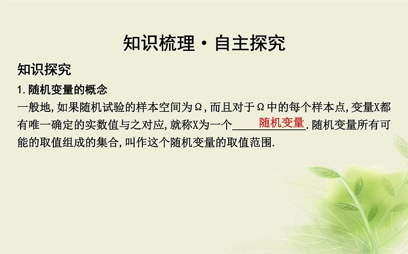 人教B版高中数学选择性必修第二册4-2-1随机变量及其与事件的联系课件第4页