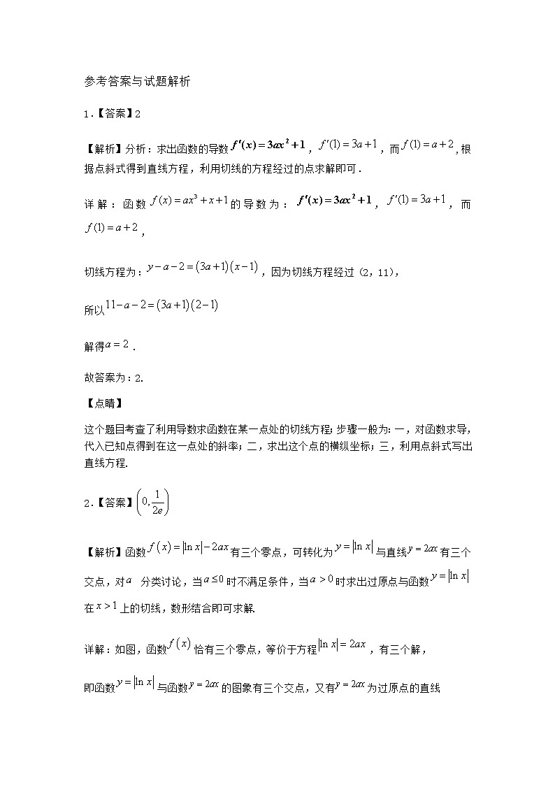 人教B版高中数学选择性必修第三册6-1-2导数及其几何意义随堂作业含答案1第3页