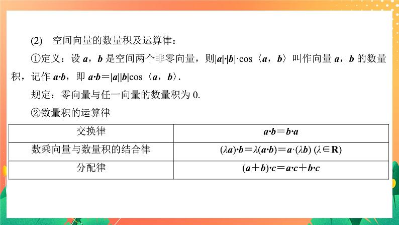 6.1.2 空间向量的数量积 课件06