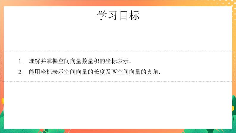 6.2.2 空间向量的坐标表示(2) 课件第3页