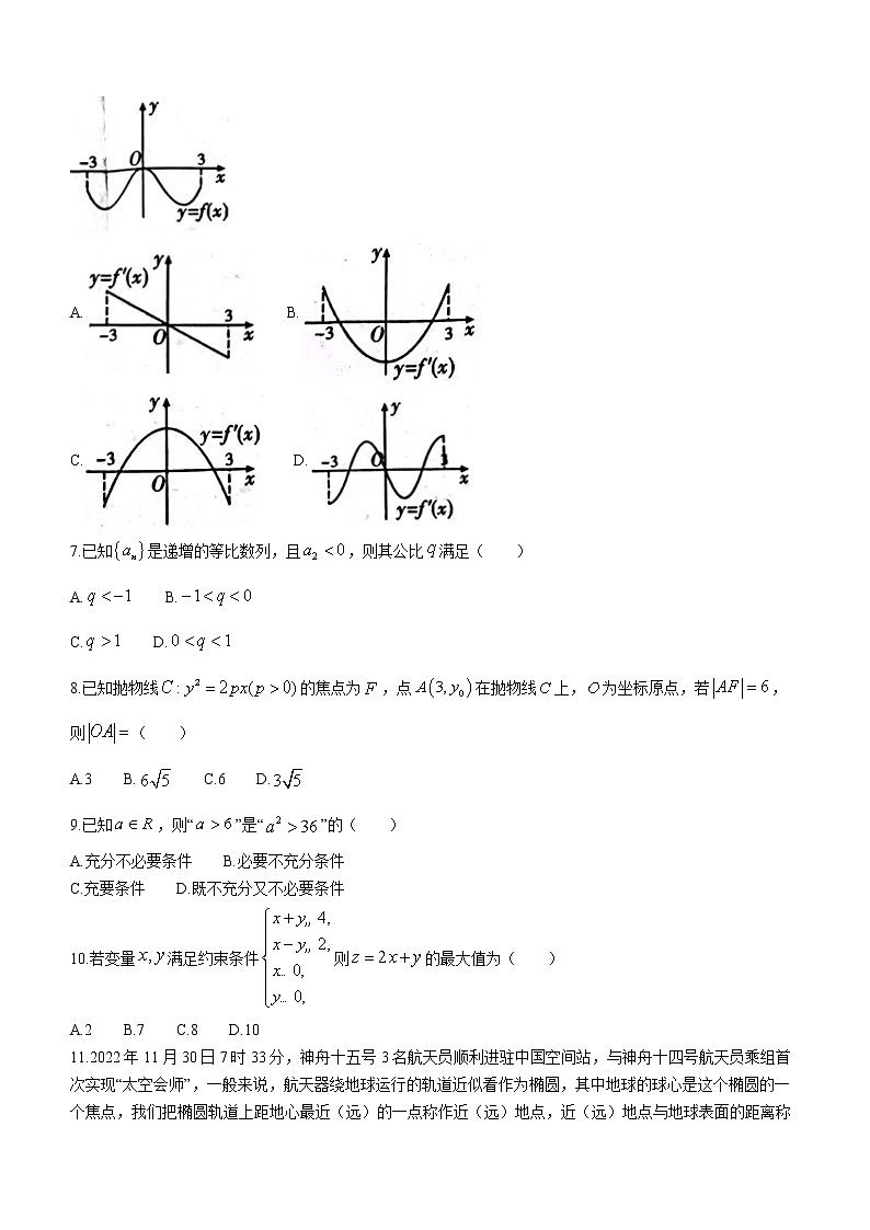陕西省咸阳市2022-2023学年高二上学期期末文科数学试题（含答案）02