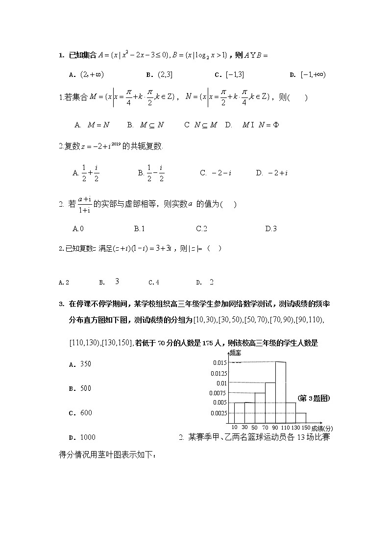 高三数学模拟试卷11第1页
