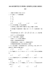 2023高考数学复习专项训练《直线的交点坐标与距离公式》