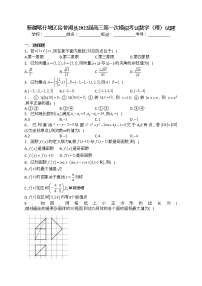 新疆喀什地区岳普湖县2022届高三第一次模拟考试数学（理）试题(含答案)