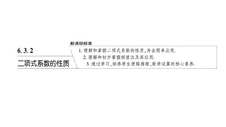 6.3.2  二项式系数的性质课件PPT第1页