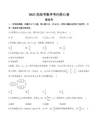 2022-2023学年山东省高三下学期高考考向核心卷（新高考） 数学（PDF版）