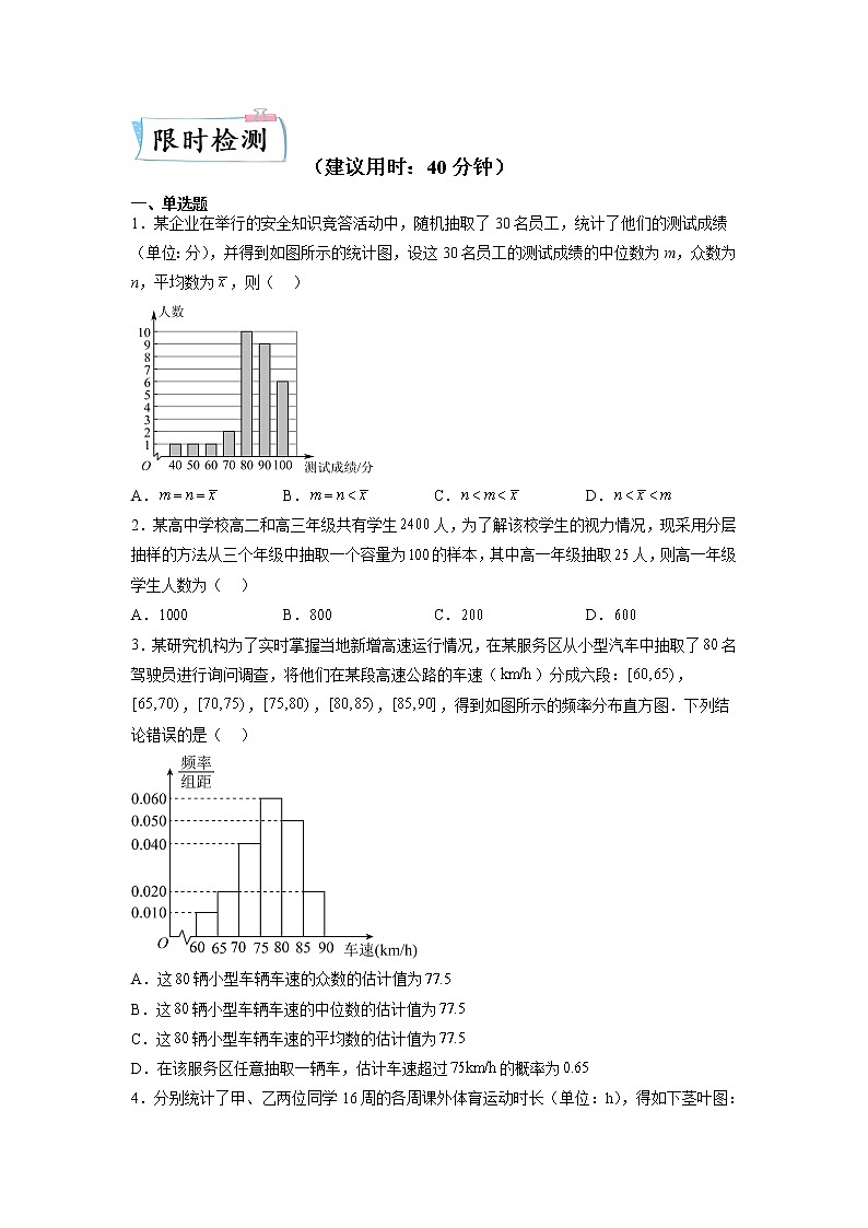 【备考2023】高考数学重难点专题特训学案（全国通用）——31  随机抽样、用样本估计总体 （原卷版 解析版）02