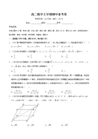 期中备考卷-高二数学特色专题卷（人教A版选择性必修第一册）