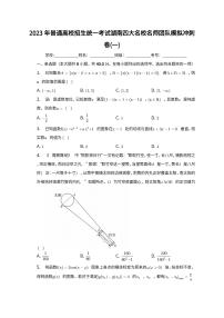 湖南省四大名校2022-2023学年高三下学期一模模拟数学试题含参考答案