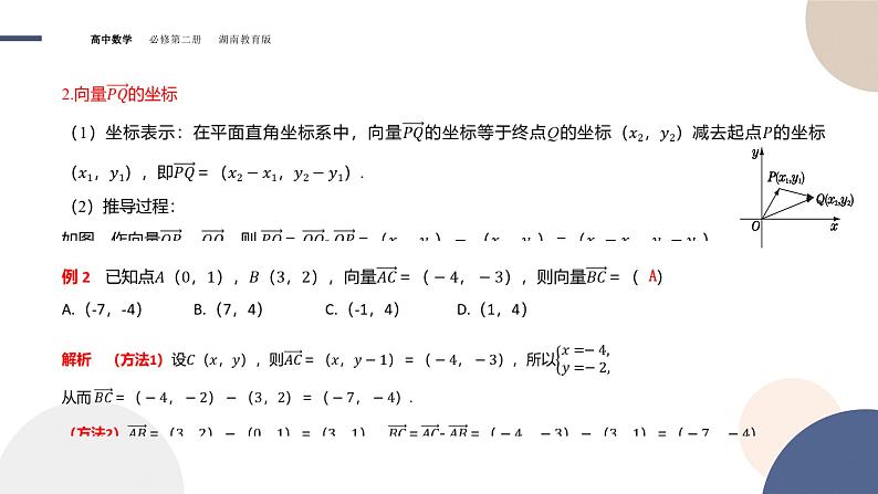 第1章-1.4 向量的分解与坐标表示-1.4.2 向量线性运算的坐标表示（课件PPT）05