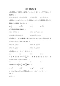 2023届高考数学二轮复习导数的计算作业含答案