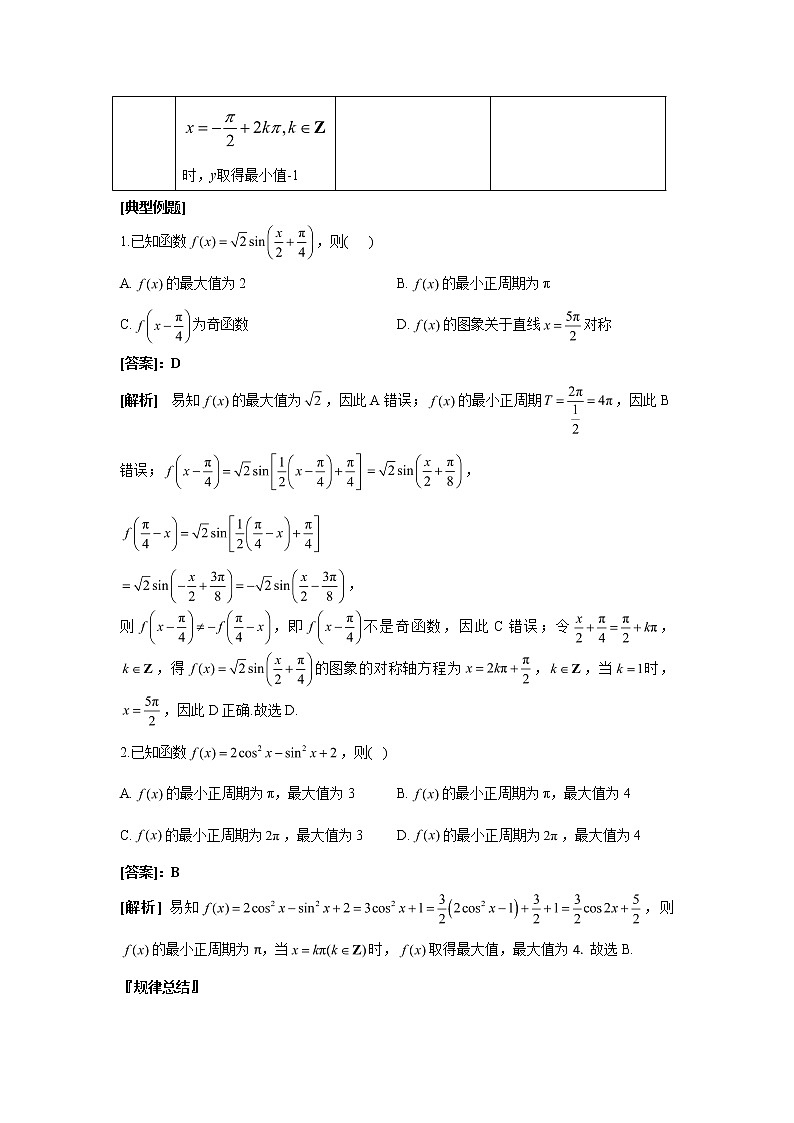 2023届高考数学二轮复习专题四三角函数第一讲三角函数的图像及性质学案第2页