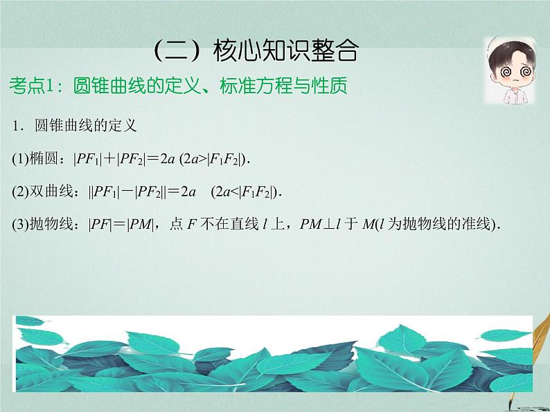 2023届高考数学二轮复习专题七解析几何第二讲圆锥曲线的概念与性质，与弦有关的计算问题课件05