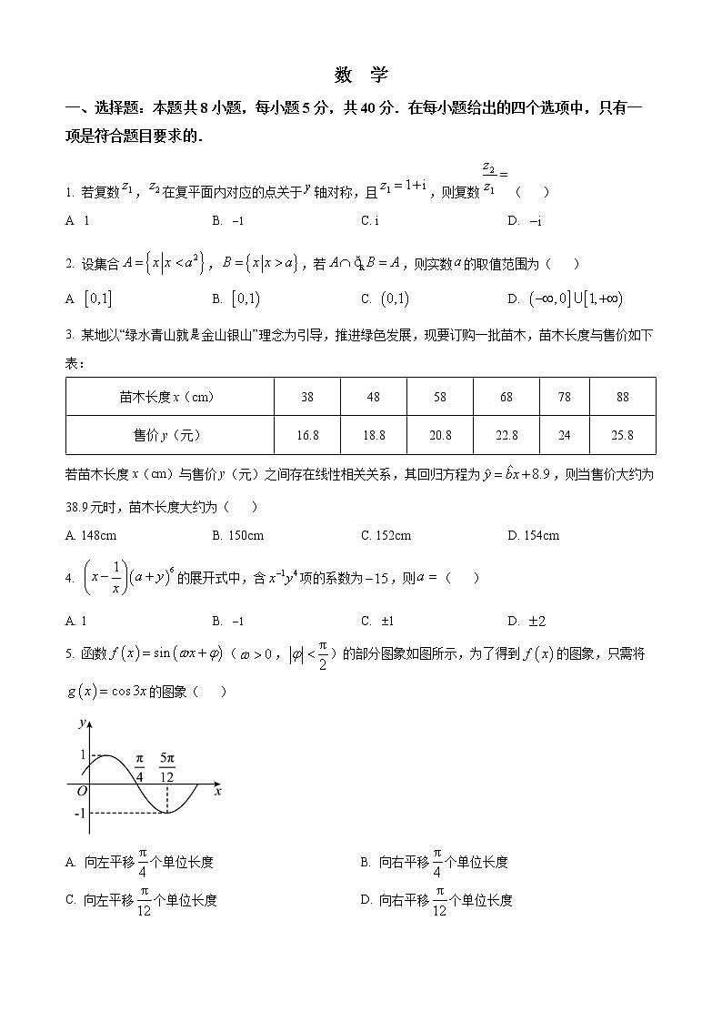 2023梅河口五中高三下学期第一次模拟考试数学含答案第1页