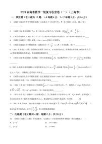 2023届上海市高考数学一轮复习模拟收官卷（一）（PDF版）